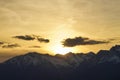 Alpine crest - sunset in Tyrol, Italy Royalty Free Stock Photo