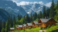 Alpine Eco Cabin: A Serene Summer Retreat for Relaxation and Vacation in Majestic Mountains