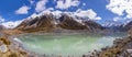 Alpine glasial lake Hooker, Mt Cook National Park, New Zealand