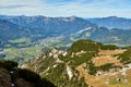 Mountain landscape at sunny day in Austrian Alps. Salzkammergut region Royalty Free Stock Photo