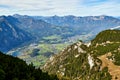 Mountain landscape at sunny day in Austrian Alps. Salzkammergut region Royalty Free Stock Photo