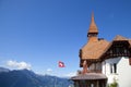 Alpine house in Interlaken Royalty Free Stock Photo