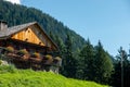 Alpine mountain home in Bergeralm near Rasen-Antholz (Anterselva) in summer