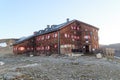 Alpine hut OberwalderhÃ¼tte on mountain GroÃer Burgstall in Glockner Group, Austria