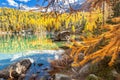 Alpine lake in autumn Royalty Free Stock Photo