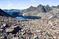 Alpine lake in Dientes de Navarino in Chile, Patagonia Royalty Free Stock Photo