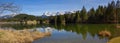 Alpine lake geroldsee - panorama Royalty Free Stock Photo