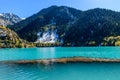 Alpine lake Issyk Royalty Free Stock Photo