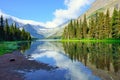 Alpine lake Josephine on the Grinnell Glacier trail in Glacier National Park Royalty Free Stock Photo