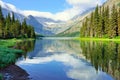 Alpine lake Josephine on the Grinnell Glacier trail in Glacier National Park Royalty Free Stock Photo