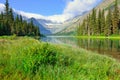 Alpine lake Josephine on the Grinnell Glacier trail in Glacier National Park Royalty Free Stock Photo