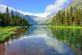 Alpine lake Josephine on the Grinnell Glacier trail in Glacier National Park Royalty Free Stock Photo