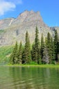 Alpine lake Josephine on the Grinnell Glacier trail in Glacier National Park Royalty Free Stock Photo