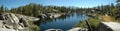 Alpine Lake Panorama in the Sierra Nevada's Royalty Free Stock Photo