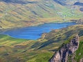 The alpine lake Tannensee or Tannen Lake in the Uri Alps mountain massif, Melchtal - Canton of Obwald, Switzerland Royalty Free Stock Photo