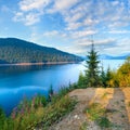 Alpine Lake Vidra summer view Royalty Free Stock Photo