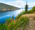 Alpine Lake Vidra summer view Royalty Free Stock Photo