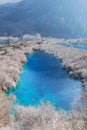 Alpine lake in winter