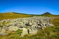 Alpine landscape with a blockfield dated from the last Ice Age in Beigua National Geopark Royalty Free Stock Photo