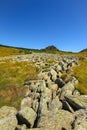 Alpine landscape with a blockfield dated from the last Ice Age in Beigua National Geopark