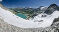 Alpine landscape with glacier and snowy peaks in Austria Royalty Free Stock Photo