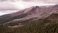 Road up to view point at Mount Shasta sacred panther meadow landscape, California, Usa Royalty Free Stock Photo