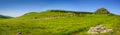 Alpine landscape panorama with a blockfield dated from the last Ice Age in Beigua National Geopark Royalty Free Stock Photo