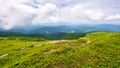 alpine meadows of carpathian mountain smooth polonyna also called runa or rivna Royalty Free Stock Photo