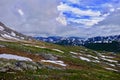 Alpine meadows and mountains at Independence Pass. Royalty Free Stock Photo