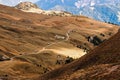 Alpine meadows and pastures in the dolomites - the Peitler meadows in the autumn