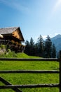 Alpine mountain home in Bergeralm near Rasen-Antholz (Anterselva) in summer