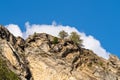 Alpine mountain landscape above Val Herens in Switzerland