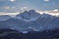 Alpine mountain in morning light Royalty Free Stock Photo