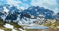 Alpine mountain panorama (Vorarlberg,Austria) Royalty Free Stock Photo