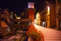 Ponte di Legno by night, Valle Camonica valley, Lombardy Italy. Royalty Free Stock Photo