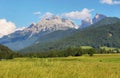 Alpine mountain view in Sudtirol region of Dolomite Alps, Italy Royalty Free Stock Photo