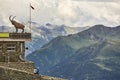 Alpine mountain viewpoint. Kaiser Franz Josefs hohe. Grossglockner landmark. Austria