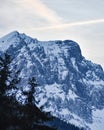 Alpine mountains panorama on winter