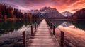 Alpine Oasis: Jetty Reflections in the Foothills