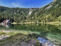 Alpine Oasis: Tranquil Lakeside in Cinque Laghi, Madonna Di Campiglio, Adamello Brenta