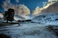 Alpine pass in switzerland, Julierpass in swiss alp with snow Royalty Free Stock Photo