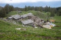 Alpine pasture used by shepherds for the shelter of livestock in the summer months