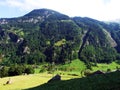 Alpine peak Chli WindgÃÂ¤llen above the Maderanertal valley Royalty Free Stock Photo