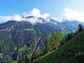 Alpine peak Chli WindgÃÂ¤llen above the Maderanertal valley Royalty Free Stock Photo