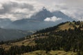 Alpine peaks above Val Gardena in Dolomites Royalty Free Stock Photo