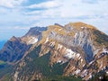 Alpine peaks of Klimsenhorn, Esel and Tomlishorn in the Swiss mountain range of Pilatus and in the Emmental Alps, Alpnach