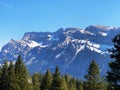 Alpine peaks Klimsenhorn, Esel, Tomlishorn and Widderfeld in the Mountain massif Pilatus or Mount Pilatus, Eigenthal Royalty Free Stock Photo