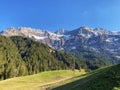 Alpine peaks Klimsenhorn, Esel, Tomlishorn and Widderfeld in the Mountain massif Pilatus or Mount Pilatus, Eigenthal