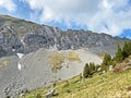 Alpine peaks of Oberhaupt and Tomlishorn in the Swiss mountain range of Pilatus and in the Emmental Alps, Alpnach - Switzerland