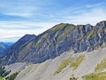 Alpine peaks of Widderfeld and Tomlishorn in the Swiss mountain range of Pilatus and in the Emmental Alps, Alpnach - Switzerland